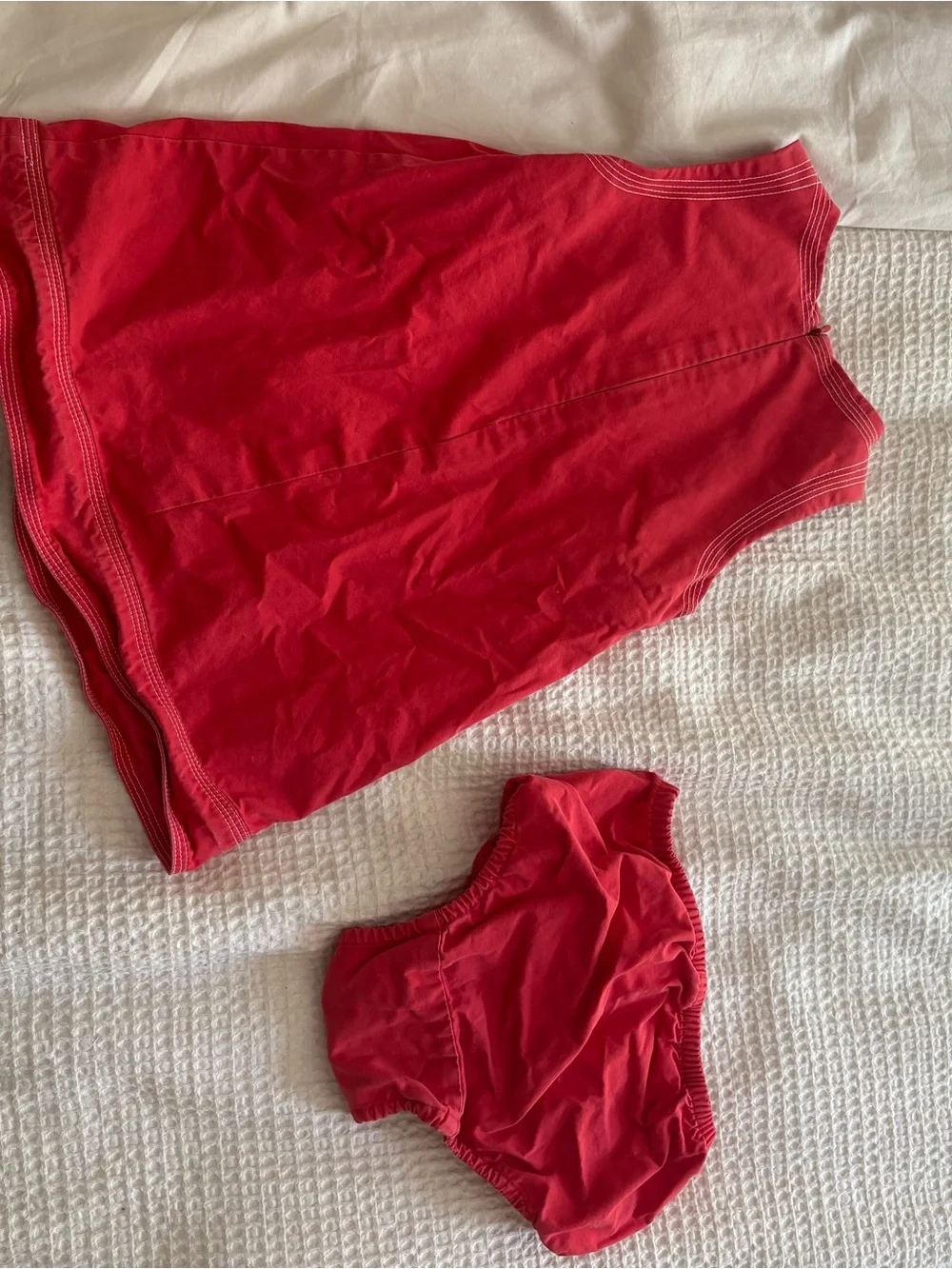 GAP Baby Red Dress with Zipper & Bloomers - size 2